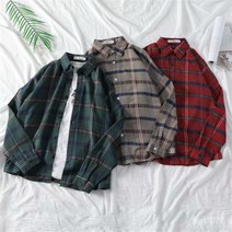 TANC TANC 머버스 봄가을 간절기 남성셔츠 체크 셔츠 남방 긴팔 셔츠 루즈핏 남자셔츠 티셔츠 빅사이즈 패션 캐주얼