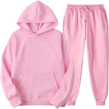 HEHOAH Mens Hoodie Men'S 2 Piece Tracksuit Set Jogging Activewear With Long Sleeve Pullover Hood, 03 1-pink