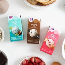 배스킨라빈스 멸균우유 190ml X 24팩 3가지 맛 중 택 1, 쿠키앤크림 190ml X 24팩