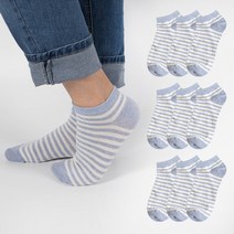 시너싹스 남성용 파스텔 링글 스니커즈 베이직 발목 양말 10켤레
