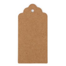 종이 크라프트 택 100장 무지 흰색 텍 행택 프라이스택 선물 포장 Kraft Tag, 구름 5x10cm