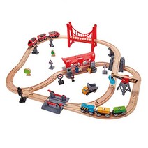 Hape E3730 Busy City Train Set - Wooden Railway