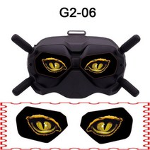 드론 고글 VR 파일럿 레이싱 대회 경주용 PVC 큰 눈 스킨 스티커 DJI 2 비행 안경 데칼 장식 필름 Avata 카메라 액세서리, G2-06