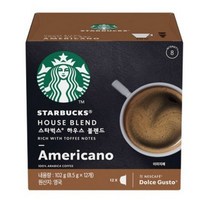 스타벅스 하우스블렌드 by 네스카페 돌체구스토 캡슐커피, 3개, 8.5g, 12개입