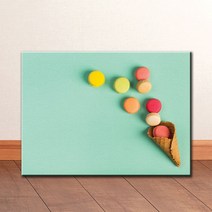 CU002_마카롱 캔버스액자 상큼한 거실 카페 인테리어, 무광일반_L_24cm x 33cm