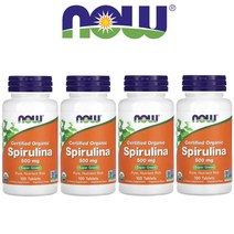 (4팩 기획) 나우푸드 오가닉 스피루리나 스피룰리나 Spirulina 500mg 남조류 슈퍼푸드 100타블렛