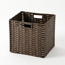 한샘 리빙 라탄st 수납함 다크브라운 대, 단품