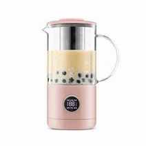 6 in 1 휴대용 전기 커피 메이커 우유 차 기계 우유 거품기 자동 차 메이커 건강 보존 냄비 DIY 밀크티 500ml, 분홍, 영국