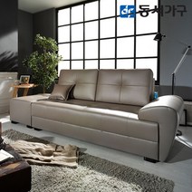 동서가구 라텍스탑 디자인9 가죽 소파+스툴 세트 DF627156, 초코브라운A타입 우측