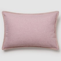 스타일K 북유럽 거실 쇼파 쿠션커버 무지 스티치 쿠션, 12 미스티로즈(직사각)커버