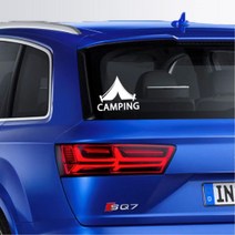 차량용 캠핑 동호회 로고 스티커 새차선물 카스티커 차스티커 포인트스티커 차량용품, 대형, 그레이