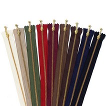 퀼트패키지 YKK 청동지퍼 방망이형 30cm 색상 10개, 진밤