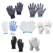 프리츠 목장갑 작업장갑 표백장갑 색사장갑 줄기사장갑 도트장갑 터치장갑 모음, 도트장갑 (흰색), 50개