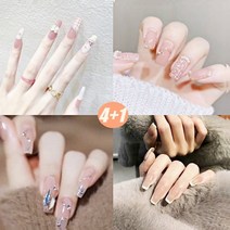 (4+1) 붙이는 젤네일팁 네일아트 인조손톱 24p, J-01