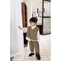 엄마랑아들 커플룩 조끼 바지 남아 결혼식 하객룩