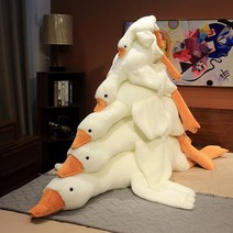 대형 오리인형 거위인형 애착인형 바디필로우 대형 펫인형 롱쿠션, 화이트