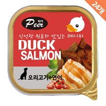 끈쩍끈쩍 피 예방도움 살코기 강아지 캔간식 24개 특식 고단백 노견영양 비숑간식