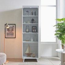모던탑21 이지-글라스 500-5단 장식장 진열장, 이지-글라스 500-5단 장식장 화이트