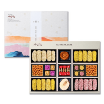 한과선물세트 수제한과 명절선물세트 찹쌀유과 전통과자 고급전통한과, 추석 한과선물세트 꽃담세트