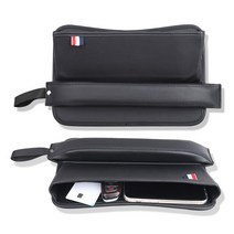 지엠지모터스 제네시스EQ900 15~18 지엠지 차량용 가죽 틈새쿠션 사이드포켓 수납함, 블랙, 1개