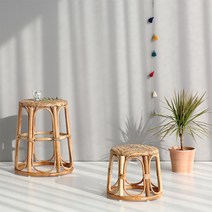 마켓비 SIGOR 라탄스툴 당일발송, 내추럴