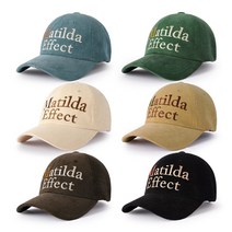 팸드님 Matilda Effect 골덴 볼캡 영문 레터링 가을/겨울 야구모자 6Colors