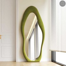 웨이브 디자인 거울 침실 스탠드 인테리어 바닥거울, 브라운 - 175x70다른사이즈구입고객센터문의