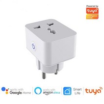 스마트 플러그 스위치 콘센트가리개 diyTuya 와이파이 미니 스마트 플러그 콘센트 소켓 에너지 모니터 15A1, 01 AC100-240V_01 White_01 EU, 01 1pc