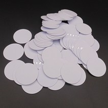 (50 개/몫) Tk4100 (EM4100) 읽기 전용 RFID 스마트 ID 125khz 태그 방수 25mm x 1mm PVS 코인 카드 액세스