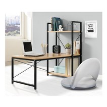 조립 좌식 튼튼한 철재프래임 노트북책상 공부책상 책장 컴퓨터책상 작은책상, 컴퓨터책상 화이트