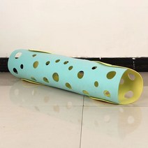 고양이터널 강아지 숨숨 미로 동굴 펠트 놀이 캣터널, 1개, 하늘색+노란색