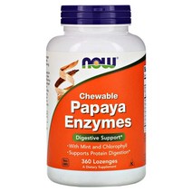 나우푸드 파파야 효소 Enzymes 360로젠 파파인 브로멜린 프로테아제 리파아제