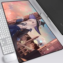 마녀의 여행 대형 마우스 장패드 키보드 빅사이즈 대형 키보드 데스크 패드, 300x800mm + 2mm개, AO
