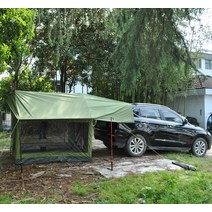 꼬리 텐트 트렁크 차박 도킹텐트 ZX-52 옥외 차 후방 오두막 천막 4 사람 onet 차, 01 rmy green