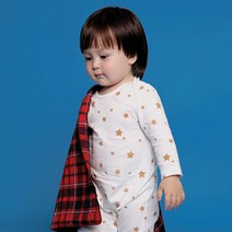 랩바이베이비 우주복 패턴 특허받은 열똑똑아기옷 아기 체온37도 38도이상 체온감지가능