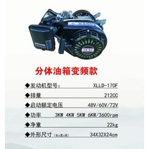 전기모터 고출력 농업용 농사 가솔린엔진 농사 발전기, 분할 연료 탱크  5000W(완전 자동)