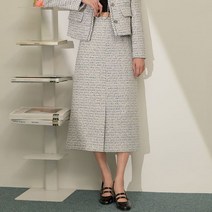 [로엠] 미디 트위드 스커트 RMWHD12S53 인천뉴코아