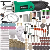 전기대패 트리머 그라인더 샌더 480W 전기 드릴 6 위치 가변 속도 미니 조각 도구 금속 가공 드릴링, [06] 256pcs, [01] 미국