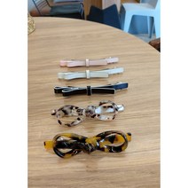 킴제이 명품 플라스틱 리본 성인 헤어핀 셀룰로오스 호피 머리핀