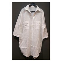 마후쿠 빅사이즈 아사면 롱셔츠ab3418a