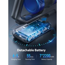 저렴한청소기 핸디형진공청소기휴대용 무선 진공 청소기 55 분 36kpa 흡입력 450W 스마트 가전 제품 1.2L, 한개옵션0