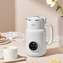 믹서 대우 600ML 프리 필터 두유 메이커 스테인레스 스틸 터치 패널 푸드 블렌더 12H 타이밍 기계 주방용, [01] WHITE, [01] EU 플매트 카펫 러그