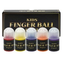 키즈 핑거 볼 물감 30ml 5색 브릴리언트 세트 / 키즈맘아트 돌리며 그리는 핑거볼페인트 유아 물감 미술 놀이 도트물감 도트페인트 핑거페인트 핑거도트 집콕 엄마표미술 홈스쿨 선물