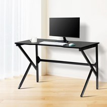 게이밍 컴퓨터 노트북책상 조립식 테이블 인테리어 그래픽업무 간편설치, 모니터받침대 블랙