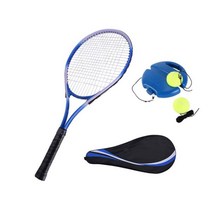 테니스 볼머신 연습기 리턴볼 솔로 트레이너 기계 공 세트 비치 라켓 스트링 라켓 탄소, 블루 세트