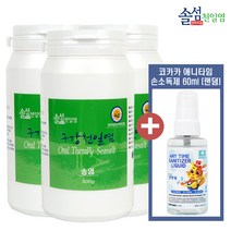 [솔섬식품] 신안 천사의 섬 솔섬 프리미엄 천일염 송염 구강 양치소금+코카카 휴대용 손소독액 60ml(랜덤), 3개, 500g