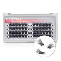 C/D 컬 48 볼륨 클러스터 속눈썹 DIY 연장 세그먼트 내추럴, C, 0.10mm_12mm | Fluffy 01