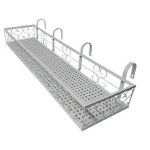 모칸도 베란다 화분걸이대 (직각형 100x25cm 고층용)베란다용 고리, 02.화분걸이대(직각형)100x25_화이트