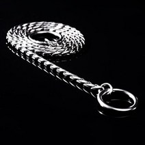 강아지하네스 애완견 스테인레스 스틸 훈련 조절 가능한 리드, Titanium steel