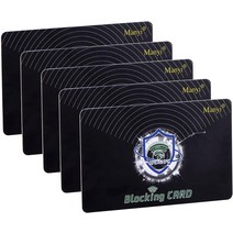 신용 카드 리더기 휴대용 모바일 포스 단말기 RFID 차단 카드 5개 지갑 및 쉴드 전체 보호 비접촉식 NFC, 01 블랙.